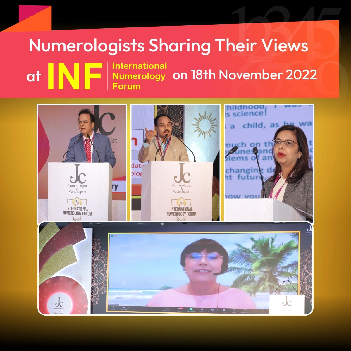 Numerologists from India, USA, UAE, and Australia at INF event